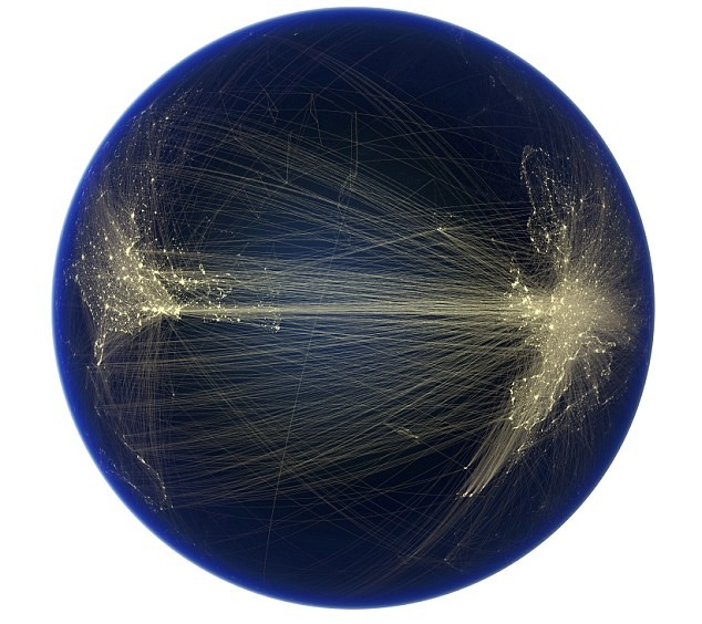 Mạng lưới giao thông trên khắp Bắc Mỹ và Châu Âu