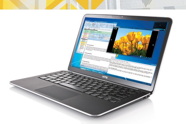 4. Ultrabook tốt nhất: Dell XPS 13 Ultrabook đầu tiên của Dell có kiểu dáng đẹp, nhẹ và chắc khỏe. Theo các cuộc thử nghiệm mà tạp chí PCWorld (Mỹ) thực hiện, Dell XPS 13 hoạt động khá nhanh ngay cả với CPU Core i5 và đồ họa tích hợp (phiên bản này có giá 1000 USD; phiên bản Core i7 và ổ SSD lớn hơn có giá đắt hơn vài trăm USD). Bàn phím có các phím lớn, phản hồi tốt và sắp xếp khá thoáng. Ngoài ra, bàn phím còn trang bị đèn nền nên hoạt động đánh máy trở nên rất dễ dàng. Dell XPS 13 hỗ trợ công nghệ Smart Connect cho phép tải dữ liệu ngay cả ở trạng thái chờ (sleep).
