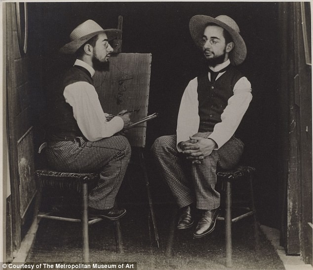 "Henri de Toulouse-Lautrec as Artist and Model" của Maurice Guibert, năm 1892
