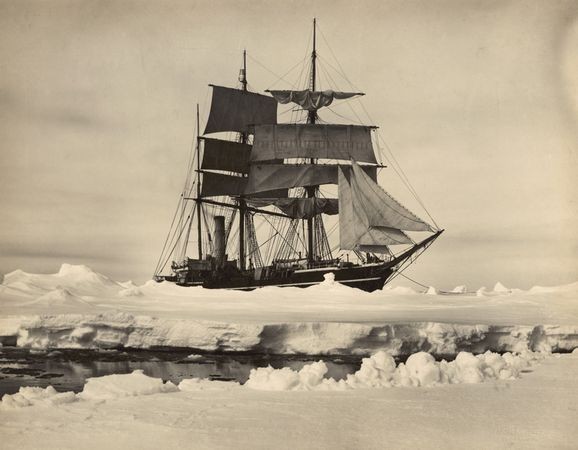 Trong chuyến đi Nam cực, Tàu Tera Nova (Ảnh: năm 1911) được trang bị 3 xe trượt bằng động cơ, 162 xác thịt cừu, 19 con ngựa lùn, 33 con chó và 450 tấn than. Ngoài ra, còn có 65 thủy thủ và các nhà kho học tham gia chuyến thám hiểm. Mặc dù không thể chống chọi được đến cuối cùng nhưng con tàu đã chiến đấu rất kiên cường tựa như một sinh vật sống với những lớp băng dày tại Nam cực. Và Scott cảm thấy ngưỡng mộ con tàu vì điều này.