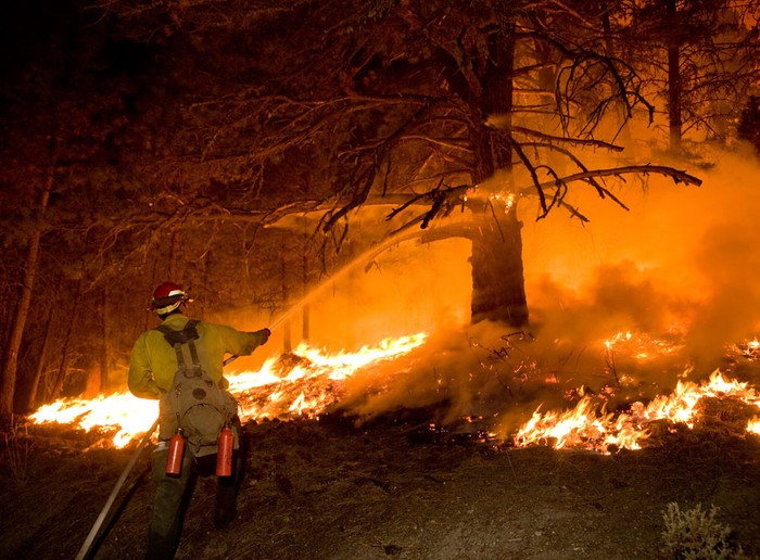 Đám cháy rừng lớn tại rừng quốc gia Boise, bang Idaho ( 22/8/2012).