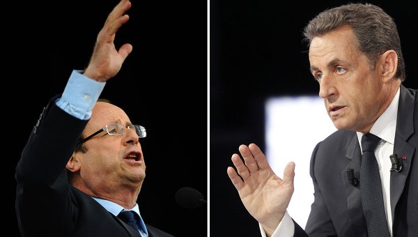 Hai ứng viên Tổng thống Pháp Francois Hollande và Nicolas Sarkozy.