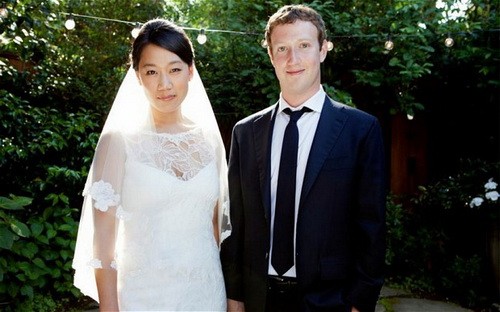 Ảnh cưới Mark Zuckerberg và Priscilla Chan - Ảnh: Reuters.