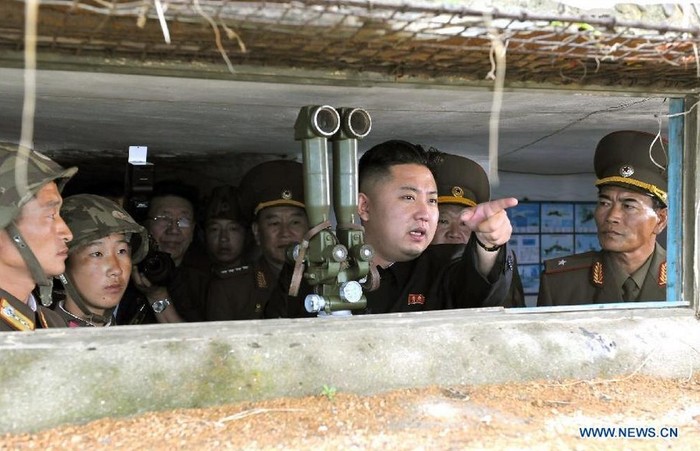 Ông Kim Jong-un thăm đơn vị quốc phòng đóng quân ở cực nam của mặt trận phía tây nam.