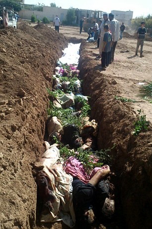 Mộ chôn tập thể được phát hiện sau một cuộc tấn công dữ dội của quân đội chính phủ.