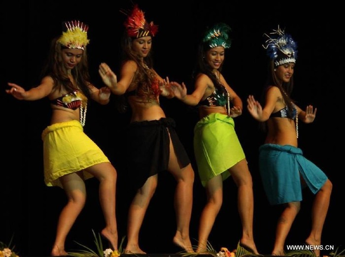 Những điệu múa truyền thống, một trong những nét văn hóa độc đáo của người dân đảo Cook được trình diễn tại buổi lễ khai mạc hội nghị thượng đỉnh.