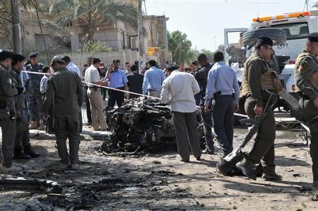 Hiện trường một vụ đánh bom ở Iraq ngày 9/9.
