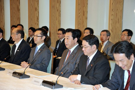 Thủ tướng Nhật Bản Yoshihiko Noda và các thành viên nội các của mình.