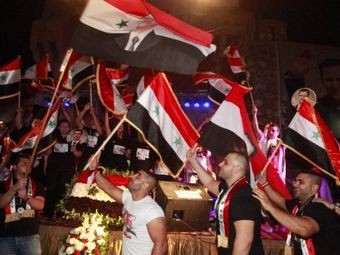 Các cuộc biểu tình của người ủng hộ Tổng thống Bashar al-Assad tại Damascus.