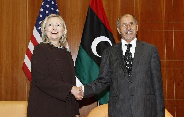 Ngoại trưởng Clinton và Chủ tịch NTC Mustafa Abdul Jalil