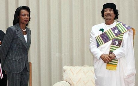 Bà Rice và Đại tá Gaddafi tại Tripoli năm 2008
