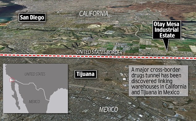 Biên giới Mexico-Mỹ, nơi phát hiện hàng chục đường hầm vận chuyển ma túy của các cartel ma túy Mexico