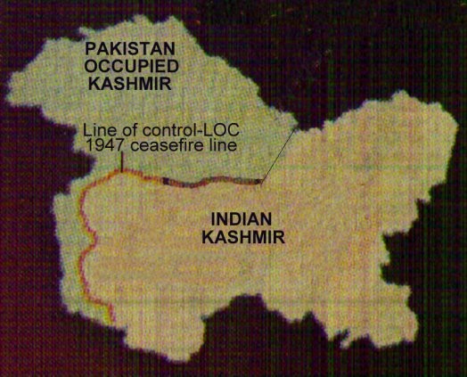 Đường kiểm soát nằm ở biên giới Ấn Độ và Pakistan. Ảnh TopNews