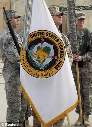 Lễ hạ cờ Mỹ tại Baghdad hôm 15/12