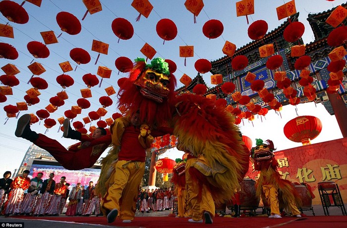 Lễ hội múa rồng tại công viên Trái Đất, Bắc Kinh, Trung Quốc