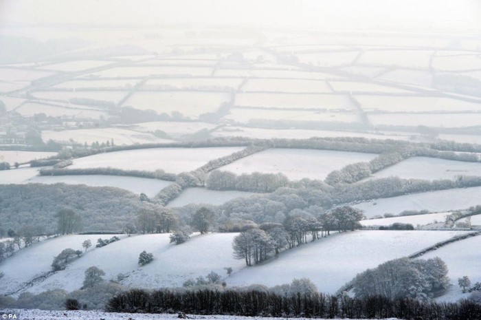 Những ngọn đồi trắng tuyết ở Somerset