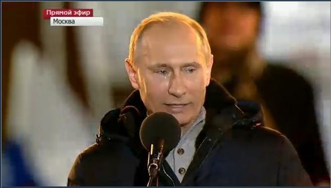 Ông Putin vui sướng trong nước mắt