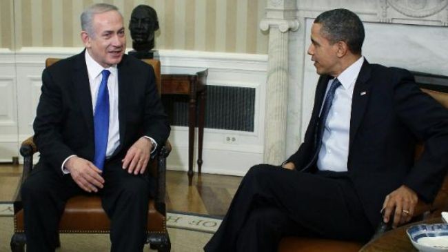 Tổng thống Mỹ Barack Obama (phải) tiếp Thủ tướng Israel Benjamin Netanyahu ở Washington hôm 5/3