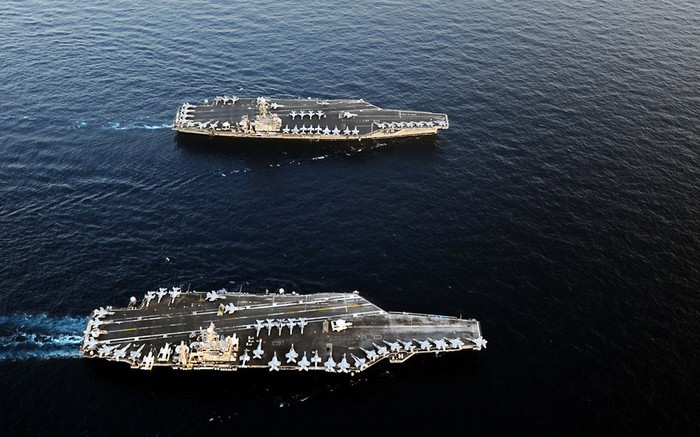 Mỹ đã tăng cường số lượng tàu chiến tới vùng Vịnh là nhằm để đối phó với Iran, Syria và Hezbollah?
