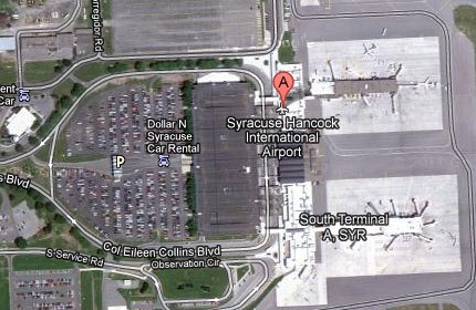 8. Sân bay quốc tế Syracuse Hancock đồng thời là một cơ sở quân sự.