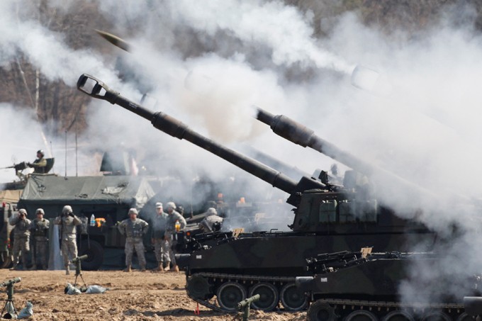 Quân đội Mỹ và Hàn Quốc tiến hành một cuộc tập trận bắn đạn thật chung quy mô lớn