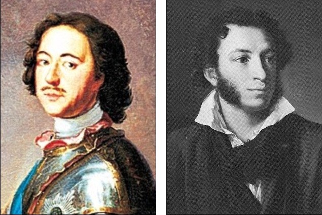 Kho báu này có thể thuộc về gia đình của 2 nhân vật nổi tiếng Peter Đại đế (trái) và nhà thơ Alexander Pushkin.