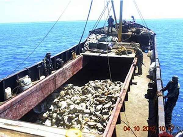 Ảnh tàu cá Trung Quốc tại vùng biển tranh chấp được Bộ Ngoại giao Philippines công bố.