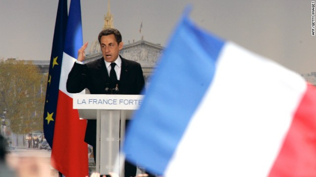 Tổng thống Pháp Nicolai Sarkozy. Ảnh CNN