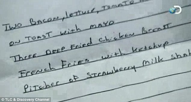 Thực đơn cho bữa ăn cuối cùng của một tử tù gửi cho đầu bếp.