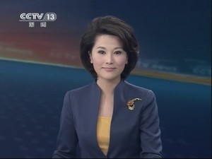 Cô He Jia trong một chương trình của CCTV. (Nguồn: chinanews24.net)