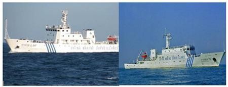 Tàu tuần tra bán quân sự Trung Quốc trên Biển Đông. Ảnh Reuters