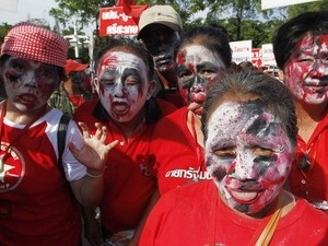 Người biểu tình "Áo đỏ" tại Bangkok ngày 19/5. Ảnh Reuters