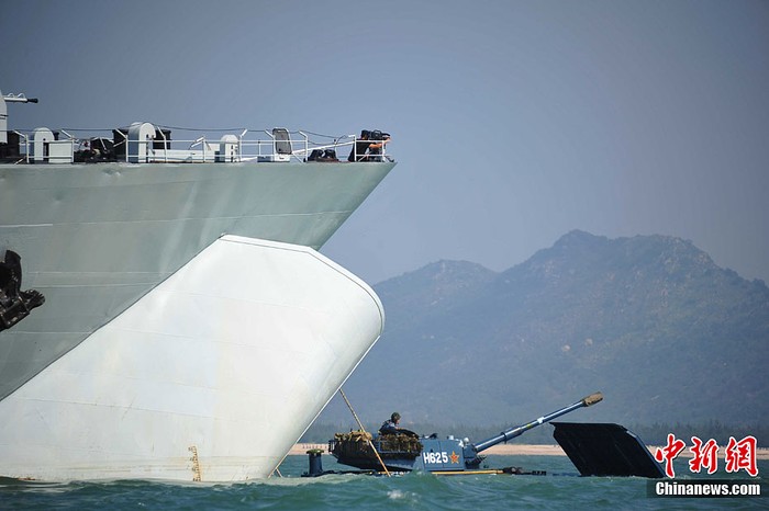 Hải quân Trung Quốc, Thái Lan tập trận chung trên biển Sán Vĩ, tỉnh Quảng Đông, Trung Quốc ngày 24/5.