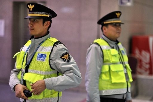 Cảnh sát Hàn Quốc. Ảnh AFP