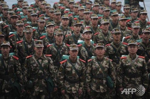 Quân đội Trung Quốc. Ảnh AFP