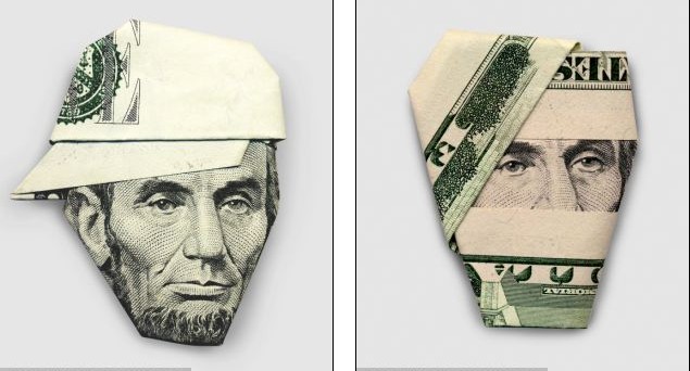 Tổng thống Abraham Lincoln mang mũ bóng chày (trái) và trông giống như một xác ướp.