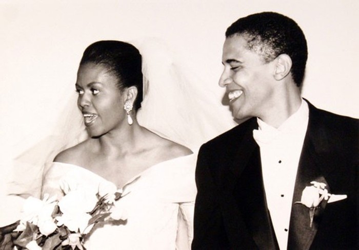 Ông bà Obama trong ngày cưới 3/10/1992