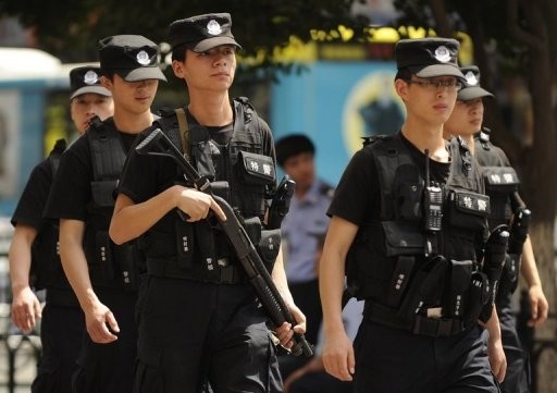 Cảnh sát Trung Quốc làm nhiệm vụ đảm bảo an ninh tại khu tự trị Urumqi, thủ phủ của khu vực Tân Cương.