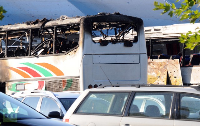 Xe bus bị phá hủy sau vụ nổ