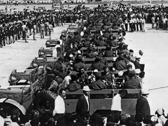 Tang lễ của các vận động viên Israel thiệt mạng trong vụ tấn công khủng bố tại Đức năm 1972.