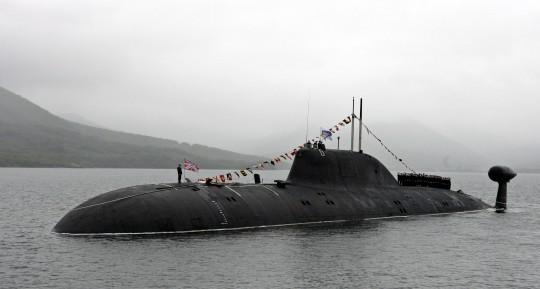 Một chiếc tàu ngầm Akula của Nga.