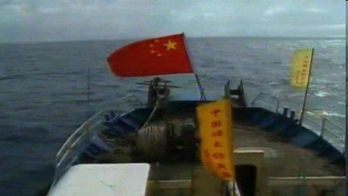 Tàu cá chở 14 người Hồng Kông tìm mọi cách tiến lại gần quần đảo Senkaku/Điếu Ngư.