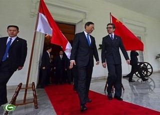 Ngoại trưởng Trung Quốc Dương Khiết Trì trong chuyến thăm Indonesia gần đây,