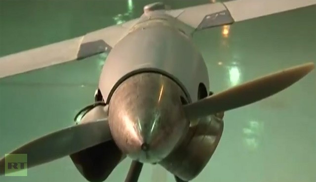 Chiếc Scan Eagle được cho là của Mỹ bị Iran bắn hạ trong đoạn video được phương tiện truyền thông Iran công bố.