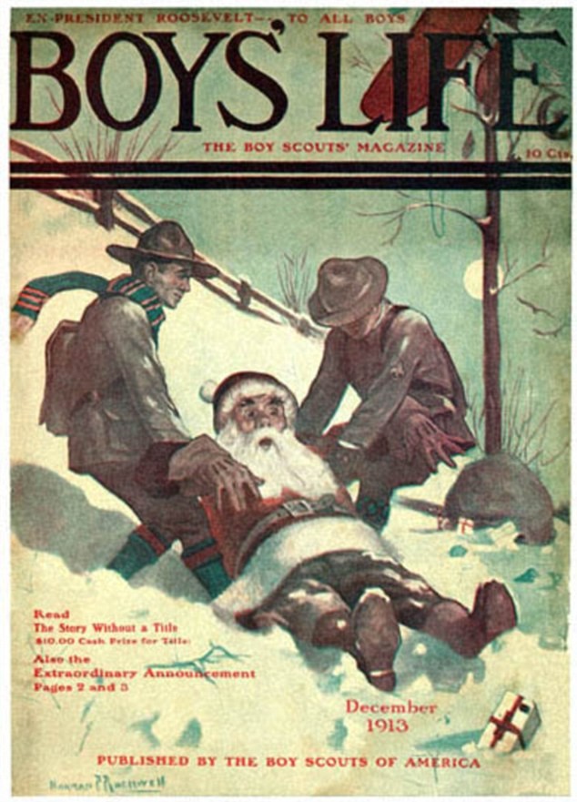 Ông già Noel trên trang bìa tạp chí Boy's Life năm 1913.