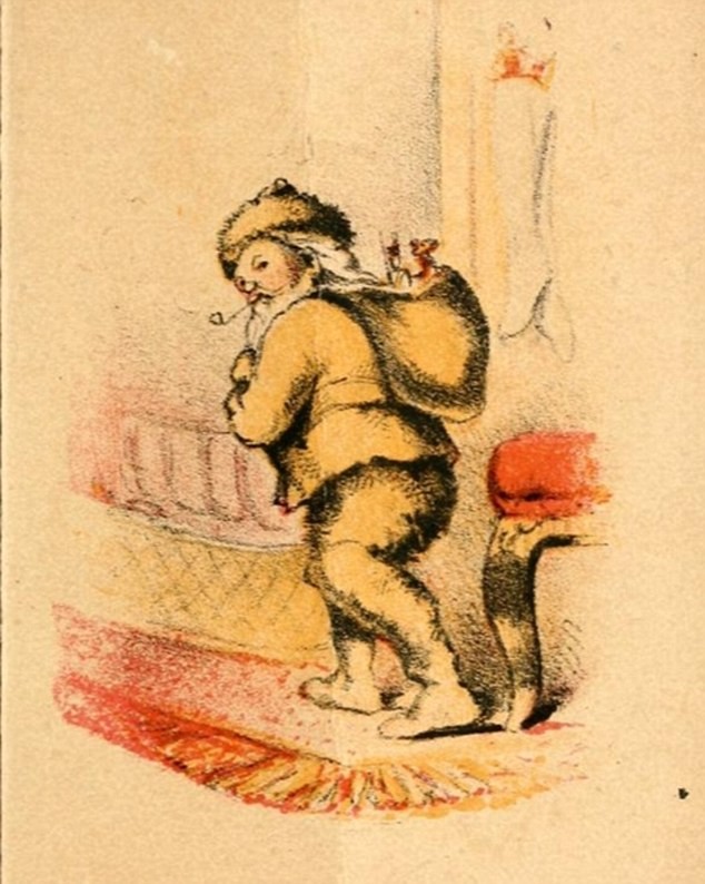 Ông già Noel vàng năm 1864.