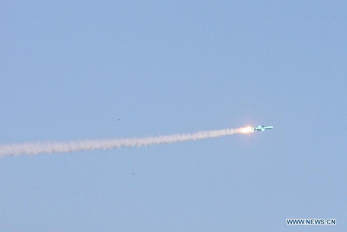 Tên lửa được bắn trong ngày 1/1/2013.
