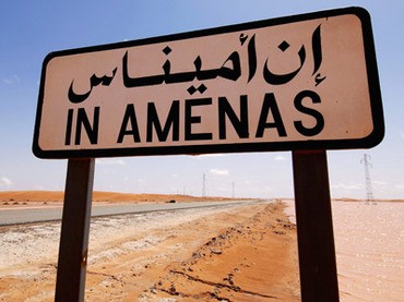 Con đường dẫn tới Amenas, nơi có nhà máy khí BP bị những kẻ khủng bố chiếm đóng.
