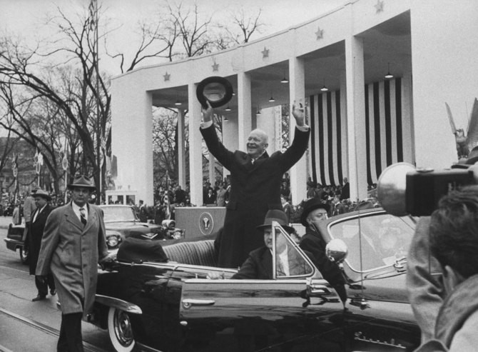 Tổng thống Eisenhower trong lễ nhậm chức lần thứ 2 năm 1957.