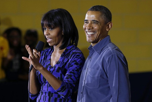 Tổng thống Mỹ Barack Obama cùng đệ nhất phu nhân.